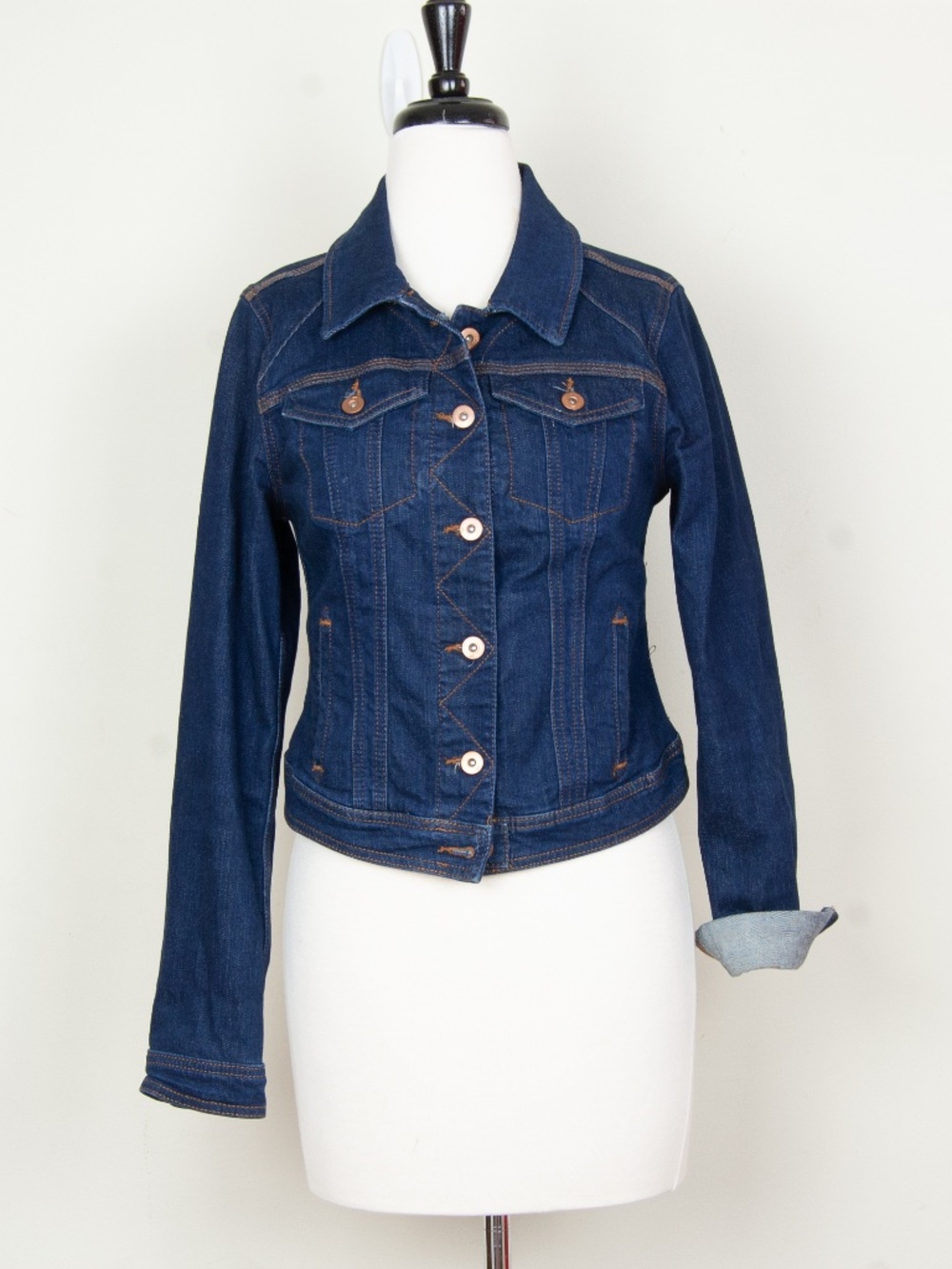 PILCRO & THE LETTERPRESS Hi-Lo Cropped Denim Jacket